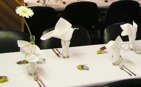 Three Sisters Diner catering banquet setup