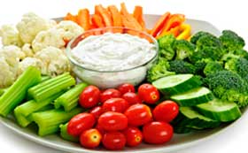 Three Sisters Diner catering veggie tray